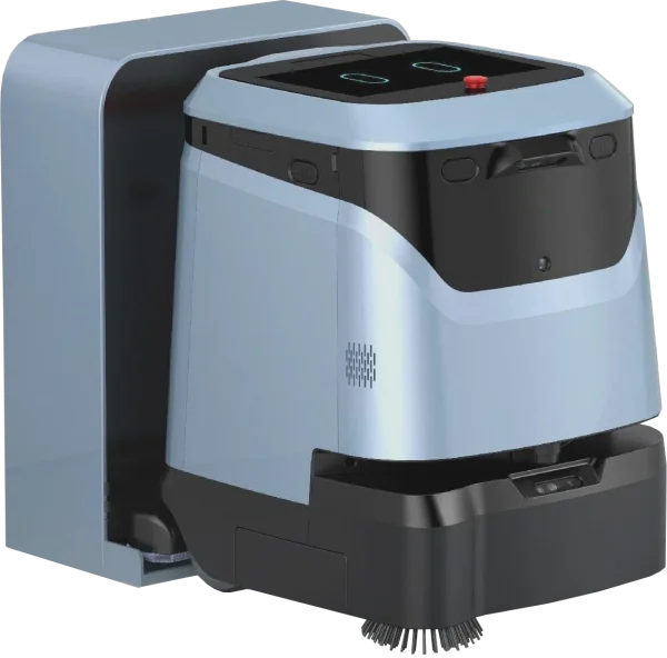 Commercial robotic cleaning machine in action – autonomous floor scrubber and vacuum for warehouses, hospitals, and industrial facilities in Brisbane & Sunshine Coast.